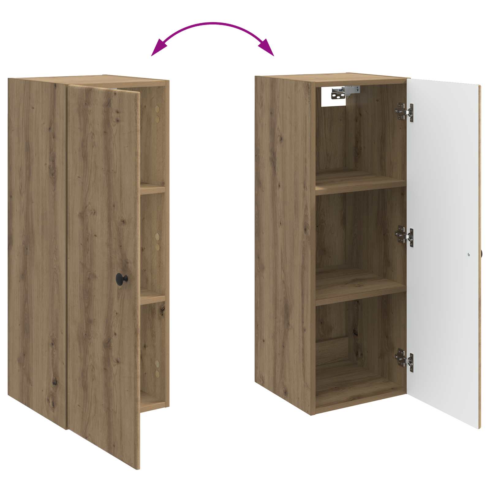 Wandschrank Artisan-Eiche 33 x 34,5 x 90 cm Holzwerkstoff