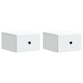 Wandmontierter Nachttisch 2 pcs Weiß 34,5 x 33 x 20 cm
