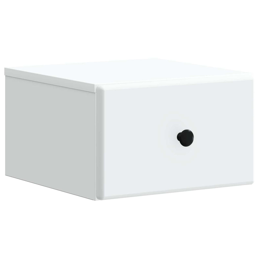 Wandmontierter Nachttisch 2 pcs Weiß 34,5 x 33 x 20 cm
