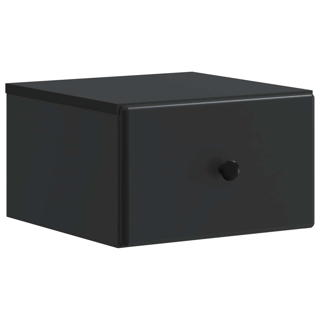Wandmontierter Nachttisch Schwarz 34,5 x 33 x 20 cm
