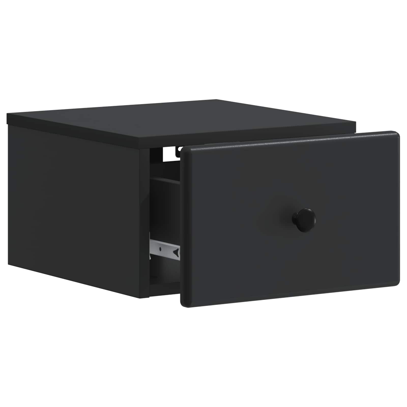 Wandmontierter Nachttisch Schwarz 34,5 x 33 x 20 cm