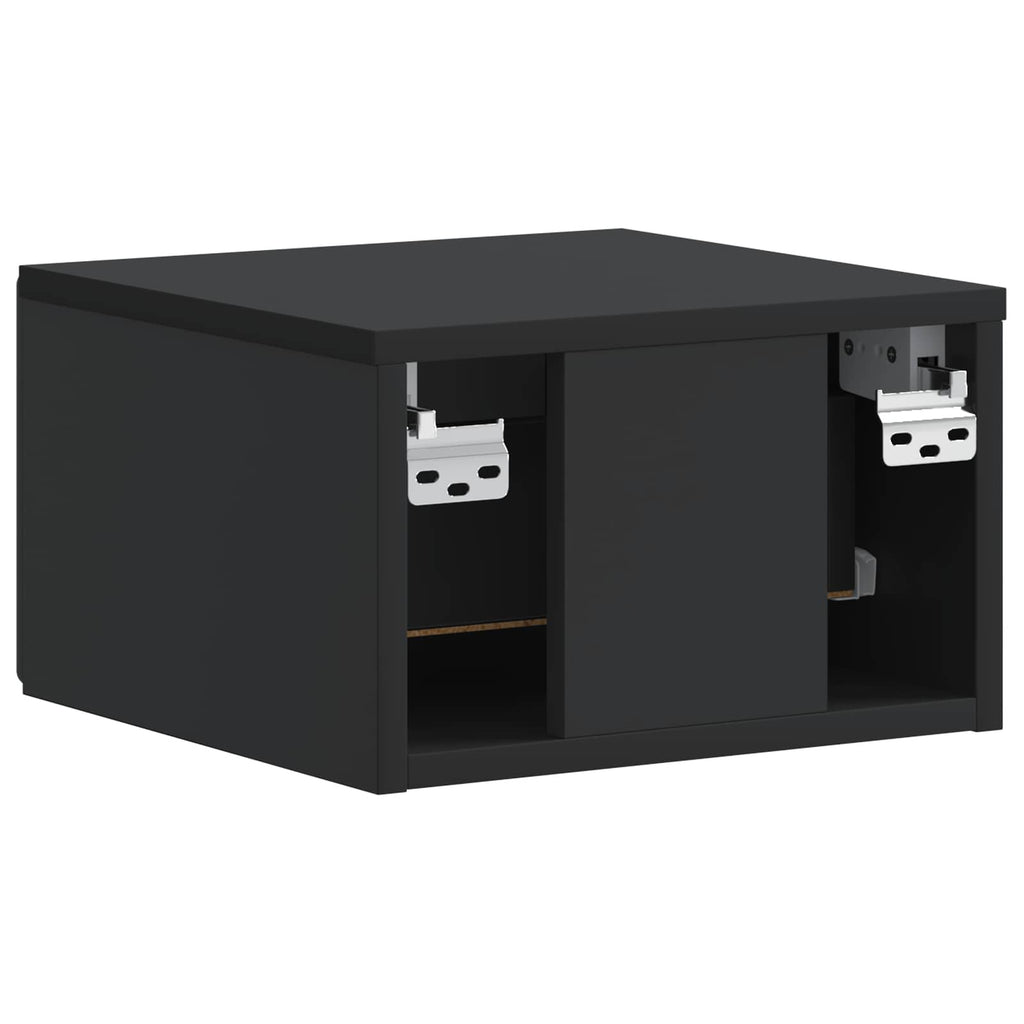 Wandmontierter Nachttisch Schwarz 34,5 x 33 x 20 cm