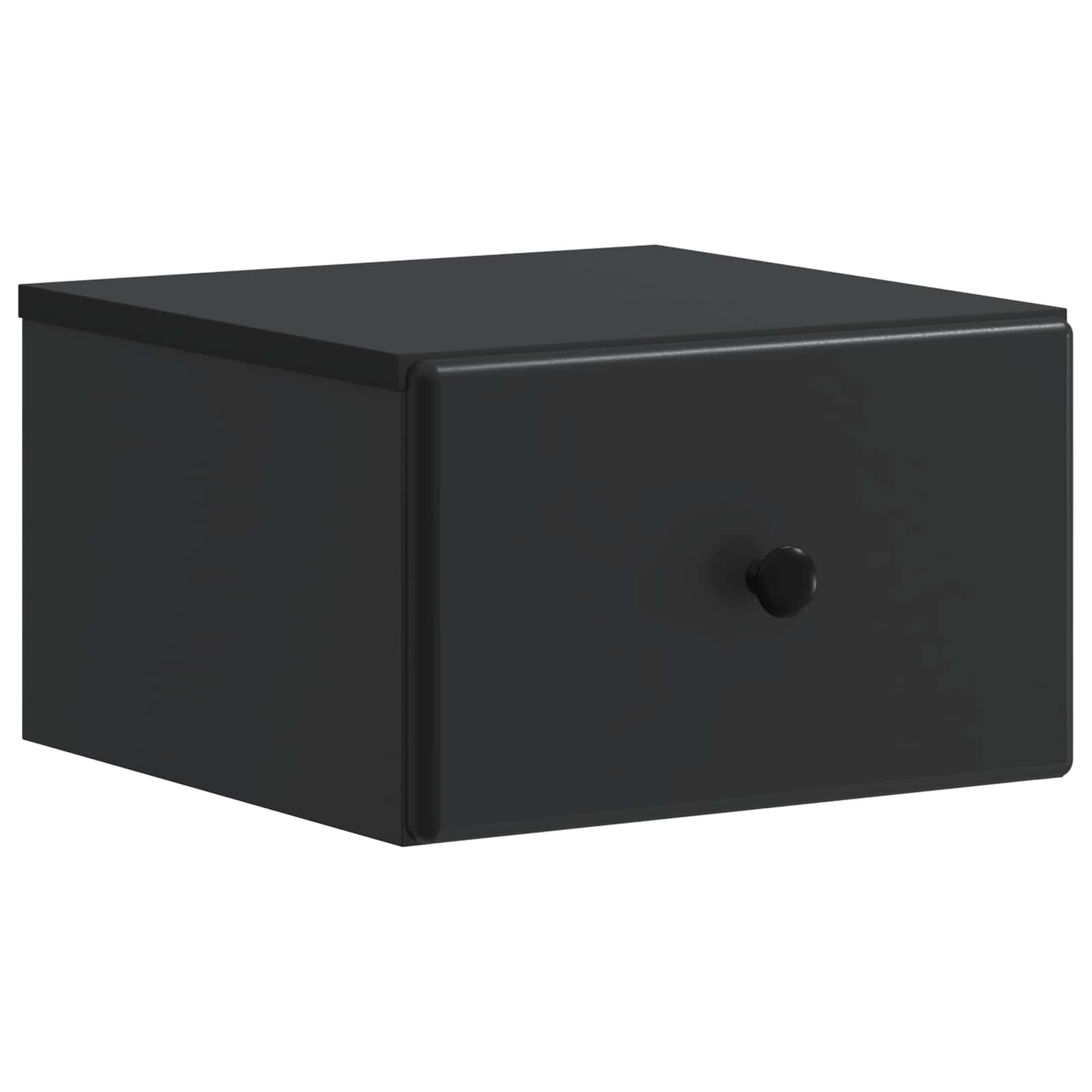 Wandmontierter Nachttisch 2 pcs Schwarz 34,5 x 33 x 20 cm
