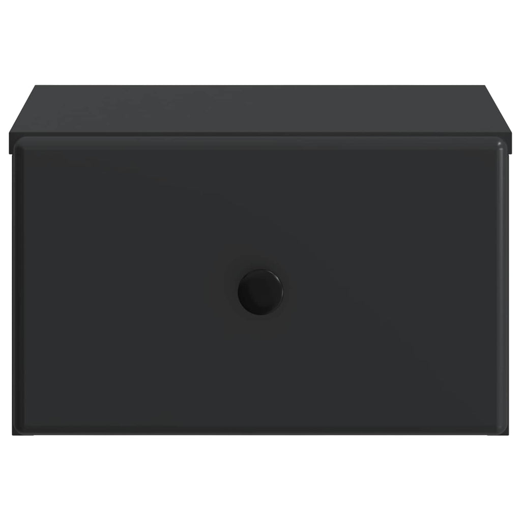 Wandmontierter Nachttisch 2 pcs Schwarz 34,5 x 33 x 20 cm