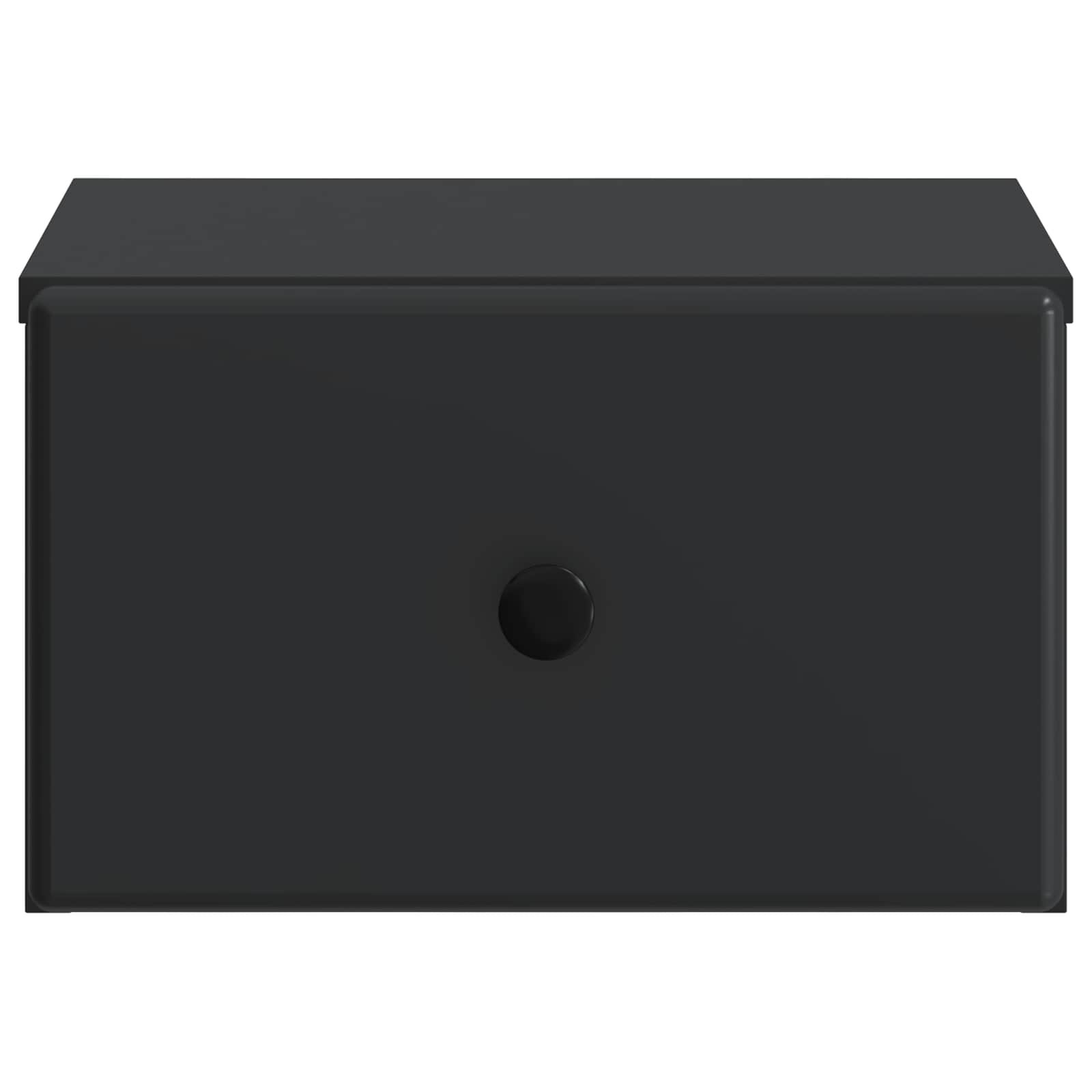 Wandmontierter Nachttisch 2 pcs Schwarz 34,5 x 33 x 20 cm