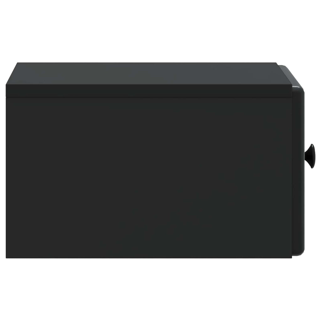 Wandmontierter Nachttisch 2 pcs Schwarz 34,5 x 33 x 20 cm