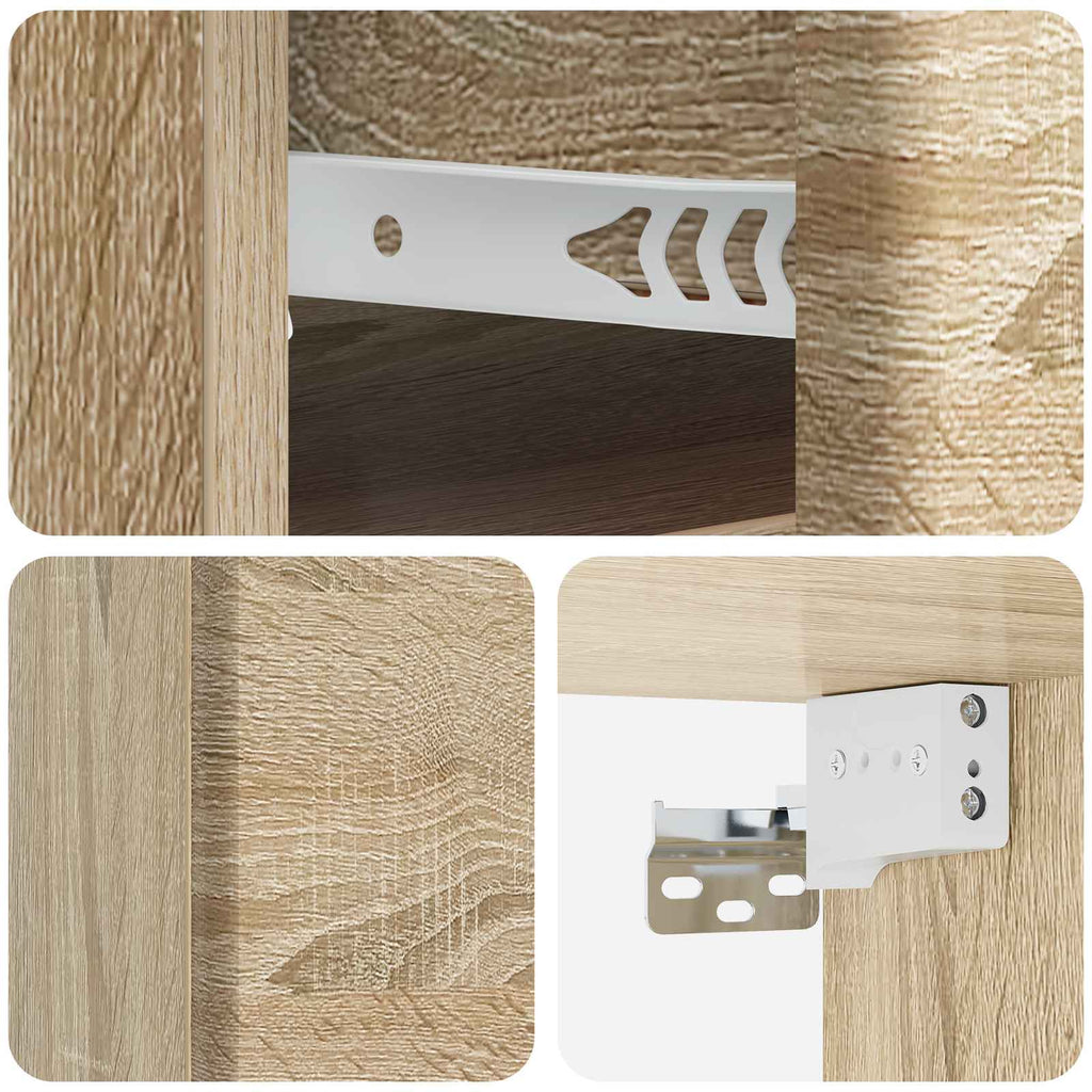 Wandmontierter Nachttisch Sonoma-Eiche 34,5 x 33 x 20 cm