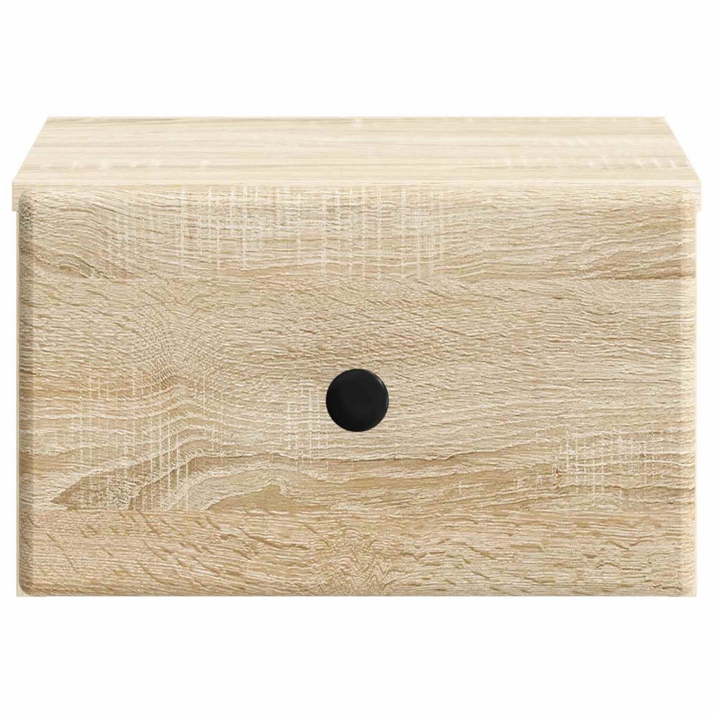 Wandmontierter Nachttisch 2 pcs Sonoma-Eiche 34,5 x 33 x 20 cm