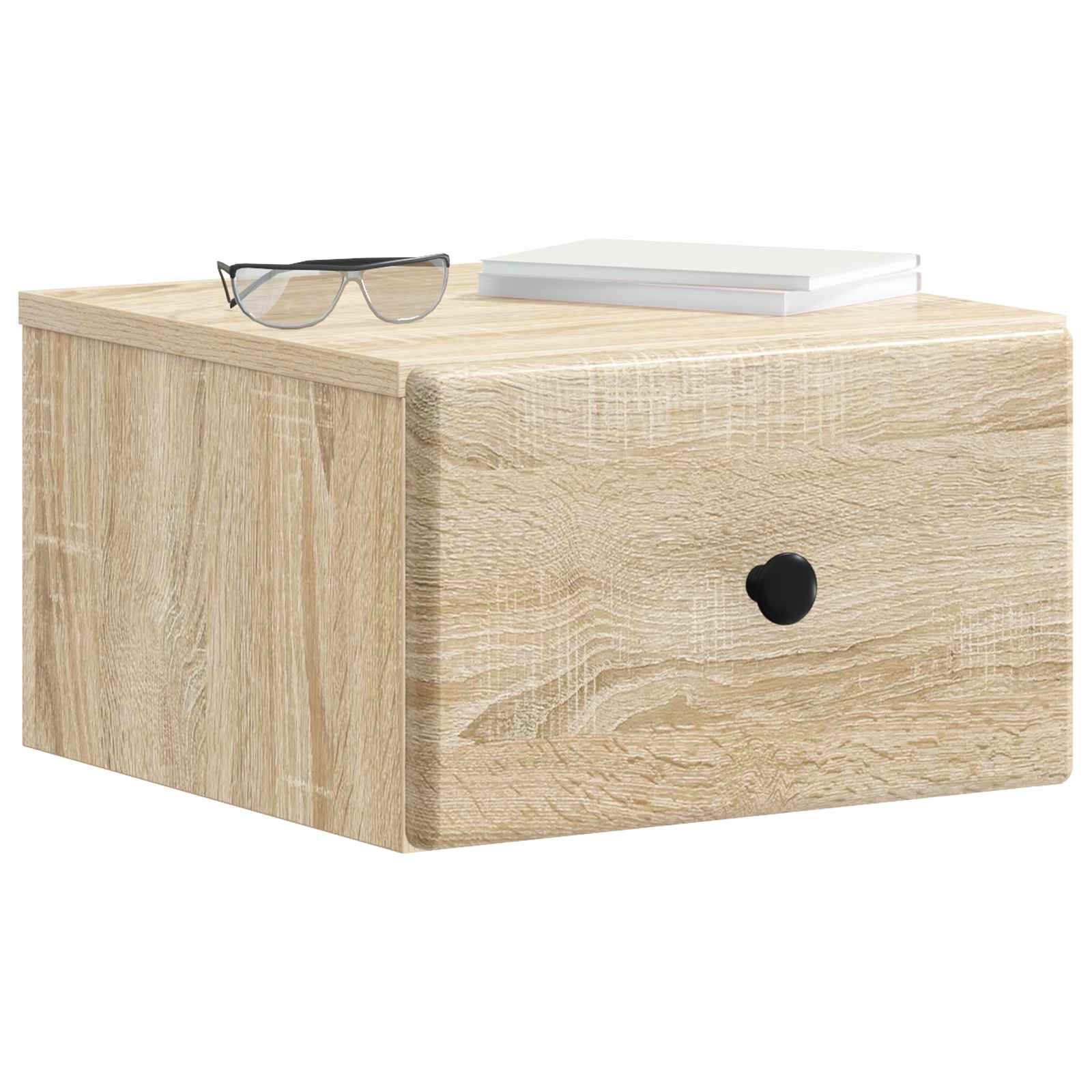 Wandmontierter Nachttisch 2 pcs Sonoma-Eiche 34,5 x 33 x 20 cm