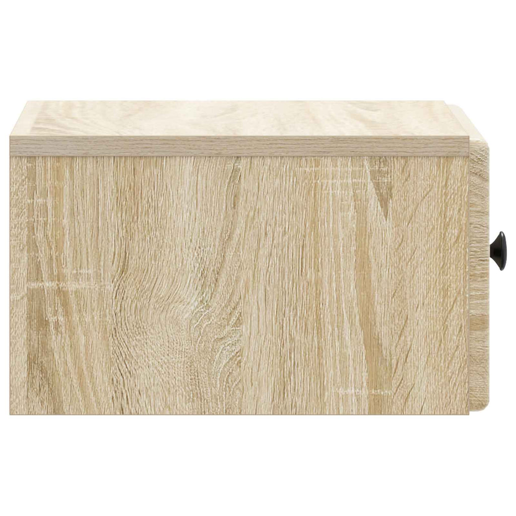 Wandmontierter Nachttisch 2 pcs Sonoma-Eiche 34,5 x 33 x 20 cm
