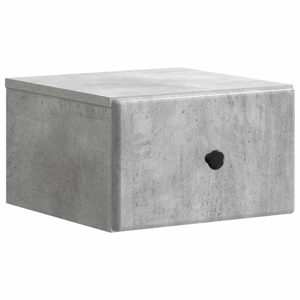 Wandmontierter Nachttisch Betongrau 34,5 x 33 x 20 cm