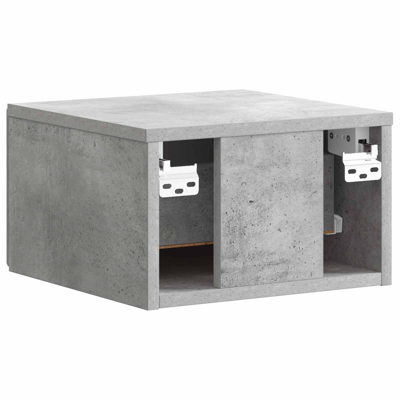 Wandmontierter Nachttisch 2 pcs Betongrau 34,5 x 33 x 20 cm
