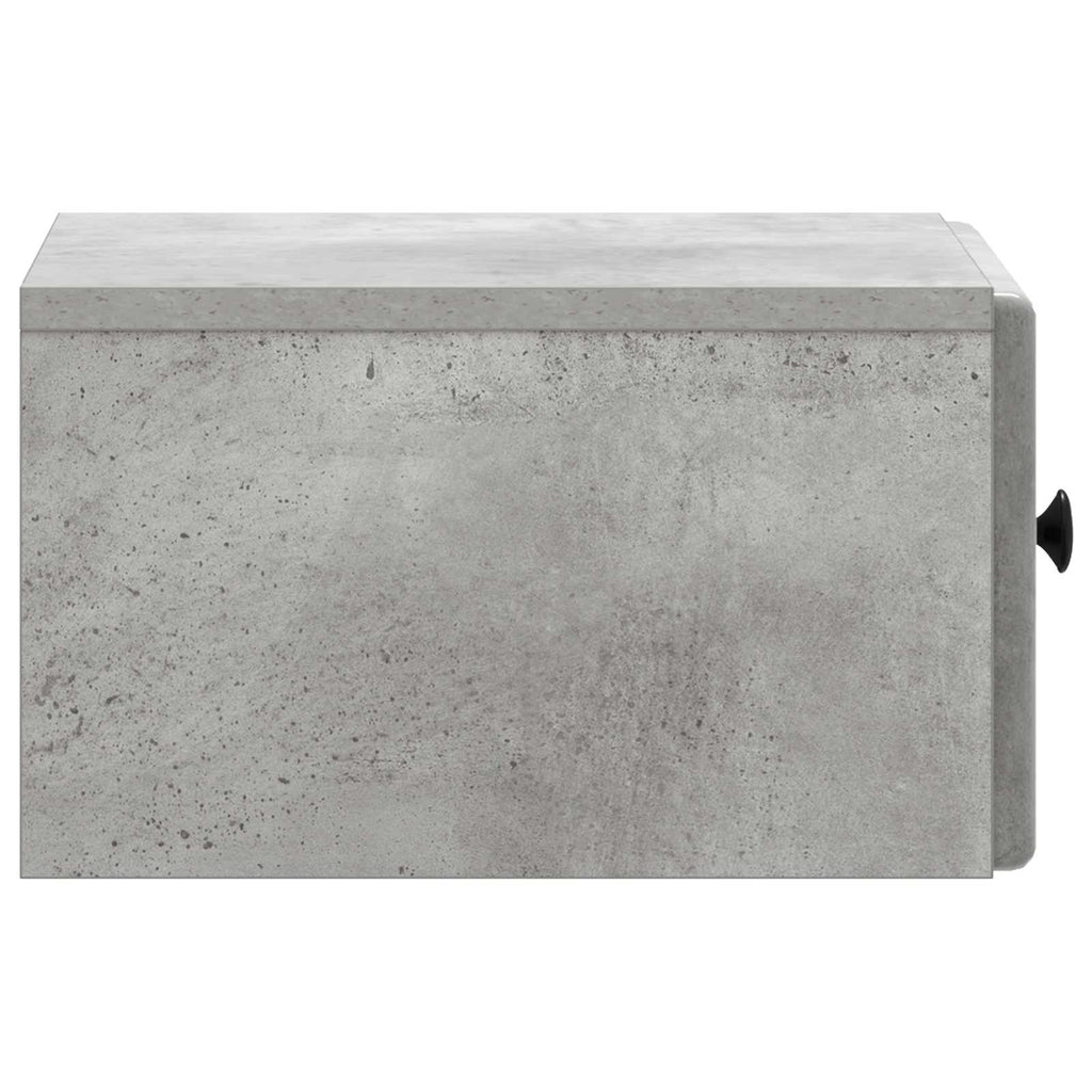 Wandmontierter Nachttisch 2 pcs Betongrau 34,5 x 33 x 20 cm