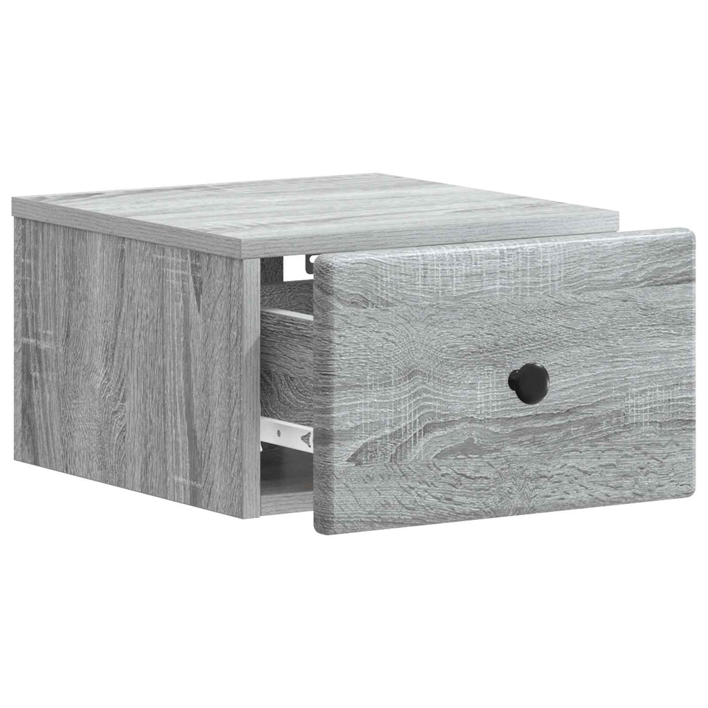 Wandmontierter Nachttisch Graues Sonoma 34,5 x 33 x 20 cm