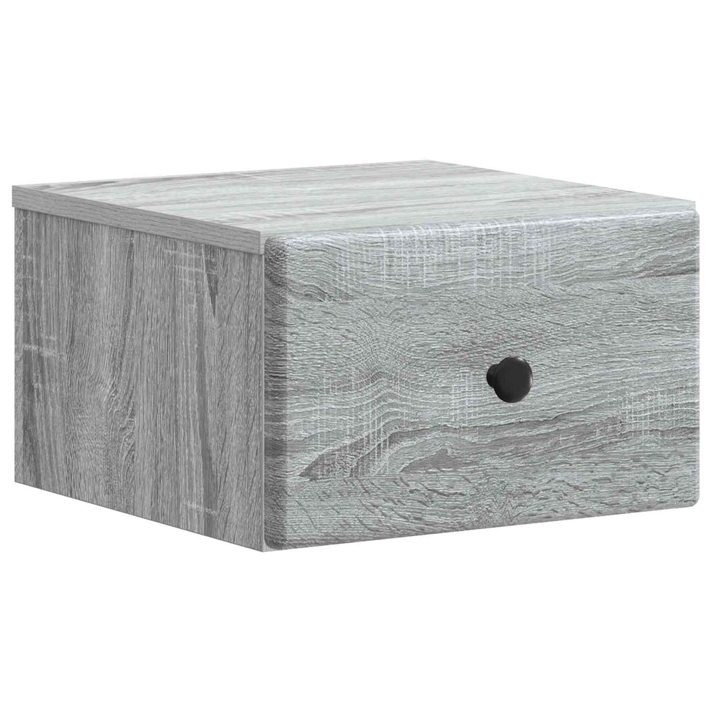 Wandmontierter Nachttisch 2 pcs Graues Sonoma 34,5 x 33 x 20 cm