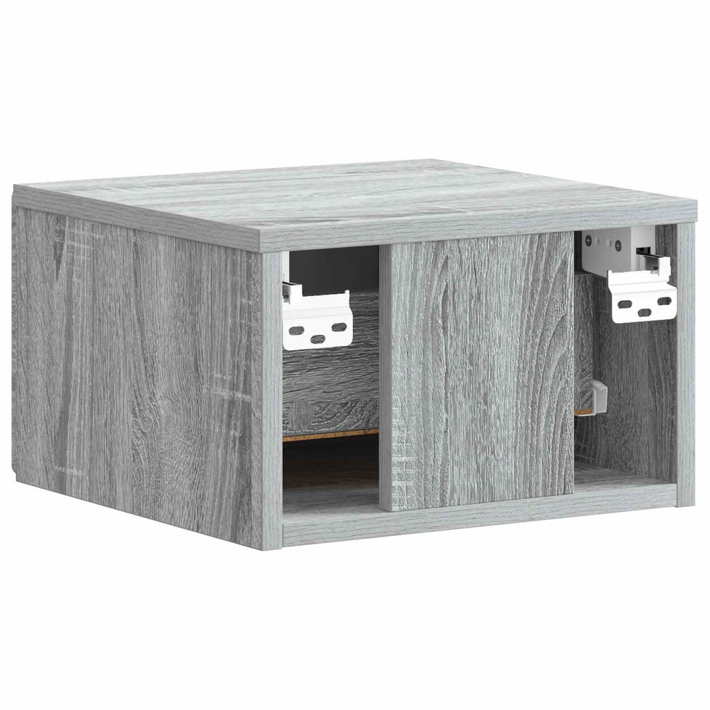 Wandmontierter Nachttisch 2 pcs Graues Sonoma 34,5 x 33 x 20 cm
