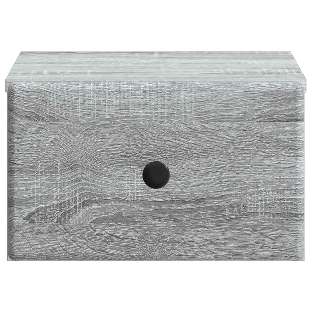 Wandmontierter Nachttisch 2 pcs Graues Sonoma 34,5 x 33 x 20 cm