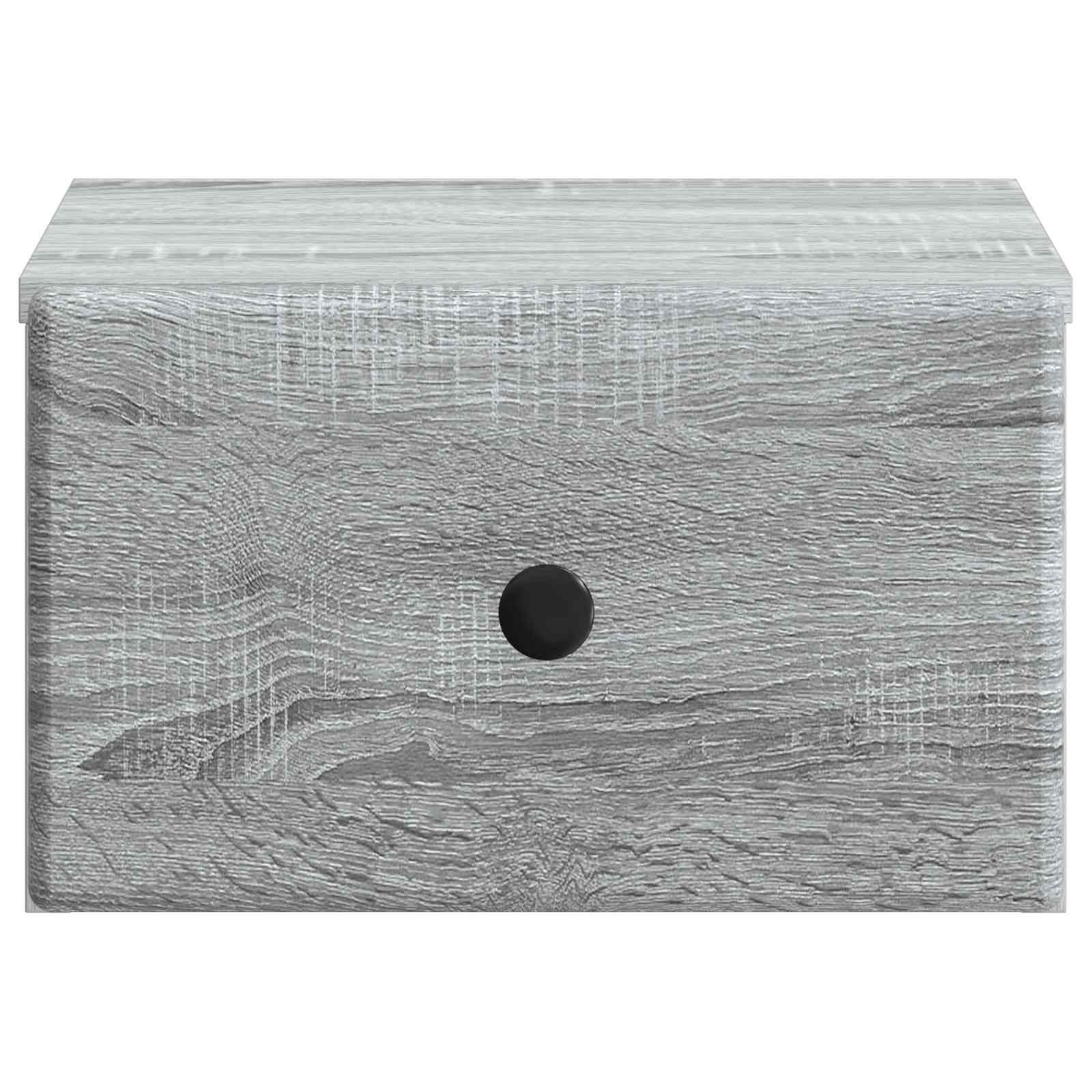 Wandmontierter Nachttisch 2 pcs Graues Sonoma 34,5 x 33 x 20 cm