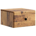Wandmontierter Nachttisch Altholz 34,5 x 33 x 20 cm