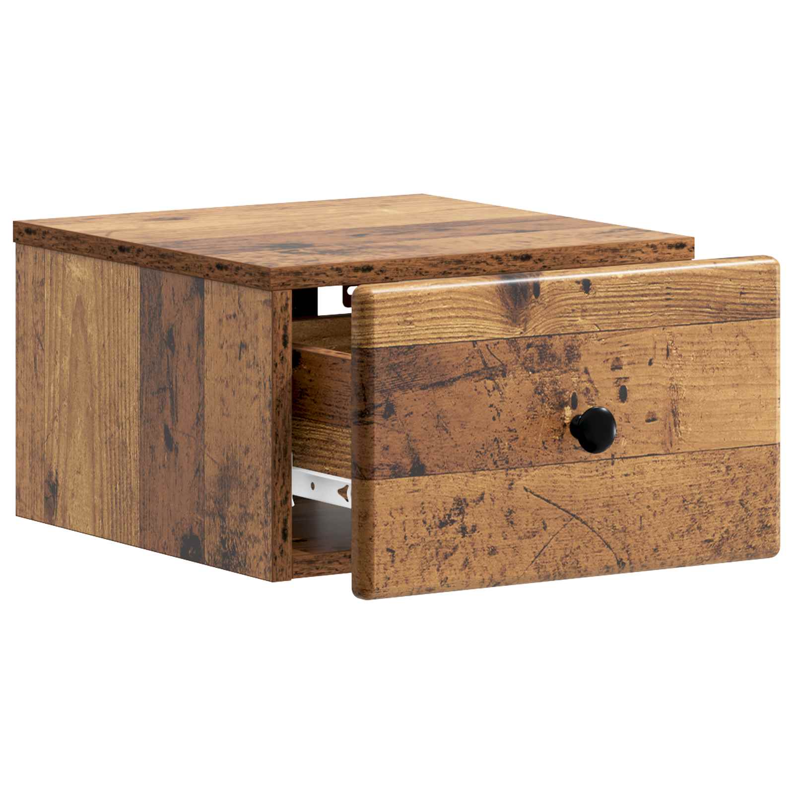 Wandmontierter Nachttisch Altholz 34,5 x 33 x 20 cm