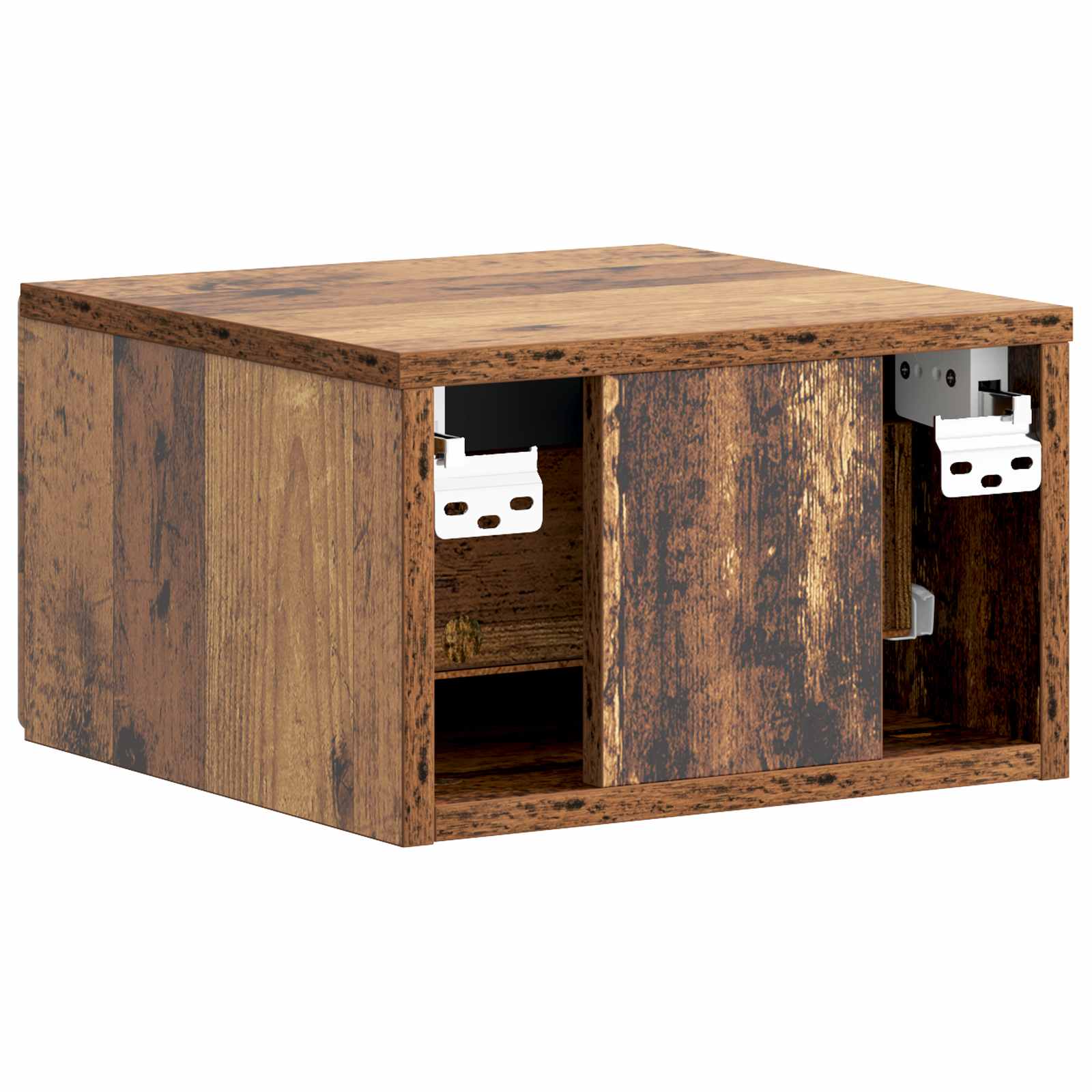 Wandmontierter Nachttisch Altholz 34,5 x 33 x 20 cm
