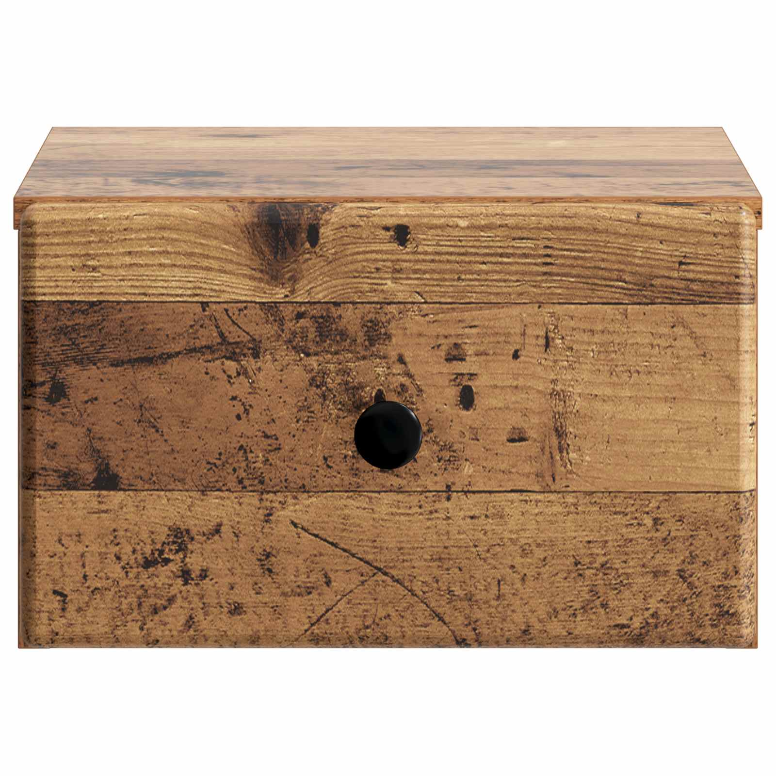 Wandmontierter Nachttisch 2 pcs Altholz 34,5 x 33 x 20 cm