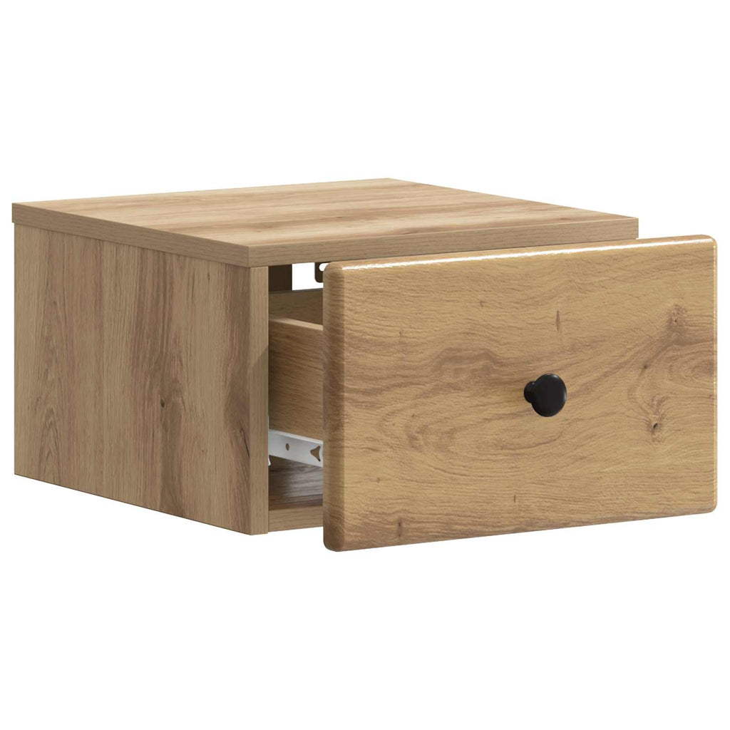 Wandmontierter Nachttisch Artisan-Eiche 34,5 x 33 x 20 cm