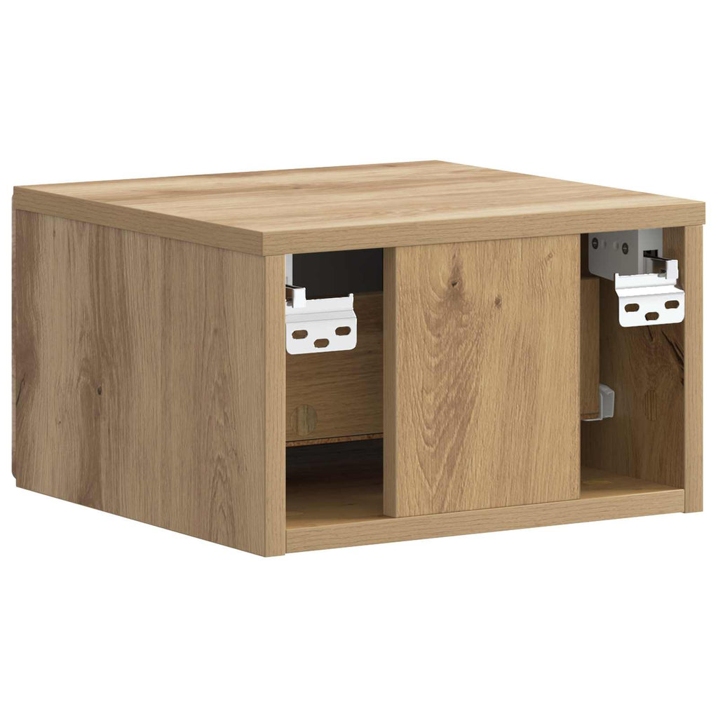 Wandmontierter Nachttisch Artisan-Eiche 34,5 x 33 x 20 cm