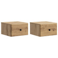 Wandmontierter Nachttisch 2 pcs Artisan-Eiche 34,5 x 33 x 20 cm