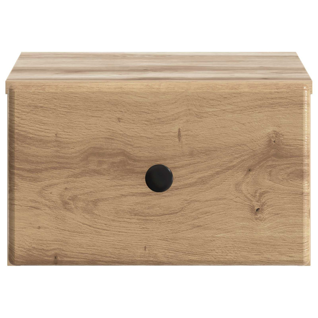 Wandmontierter Nachttisch 2 pcs Artisan-Eiche 34,5 x 33 x 20 cm