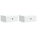 Wandmontierter Nachttisch 2 pcs Weiß 49 x 34,5 x 20 cm