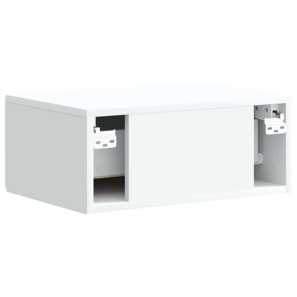Wandmontierter Nachttisch 2 pcs Weiß 49 x 34,5 x 20 cm
