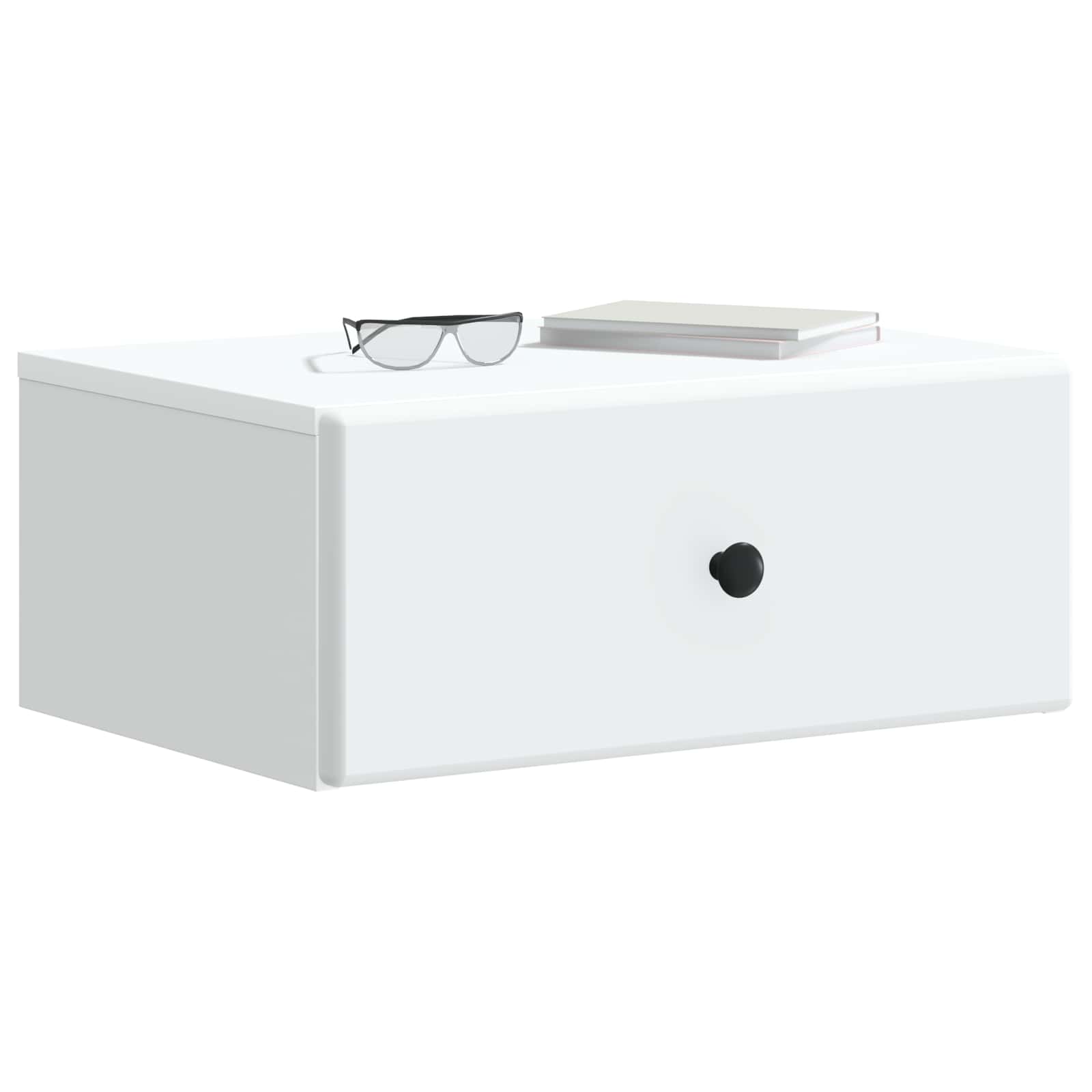 Wandmontierter Nachttisch 2 pcs Weiß 49 x 34,5 x 20 cm