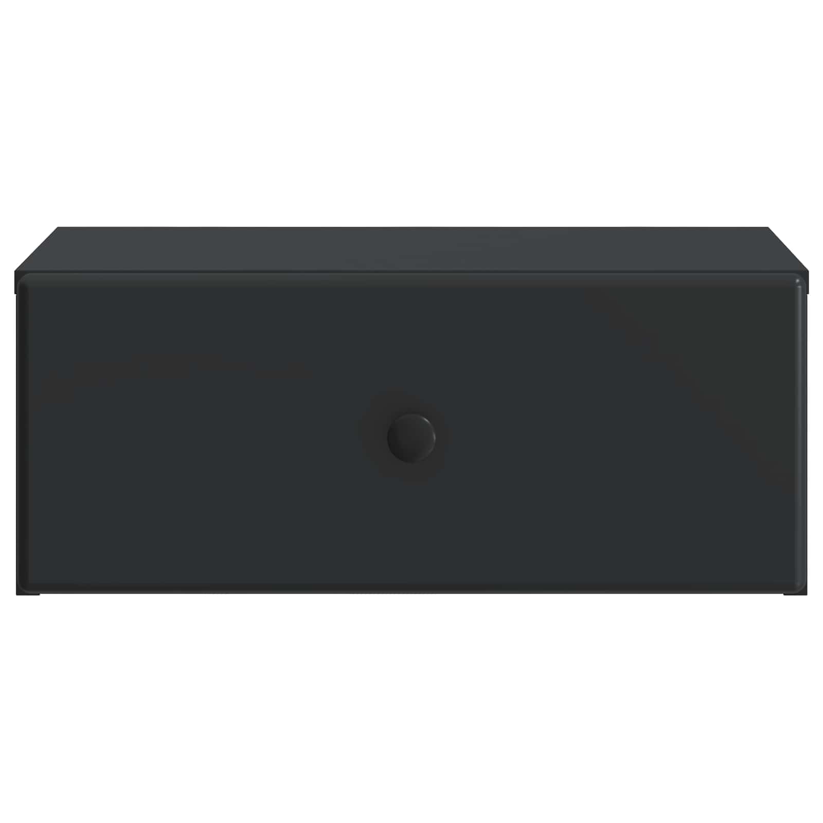 Wandmontierter Nachttisch 2 pcs Schwarz 49 x 34,5 x 20 cm