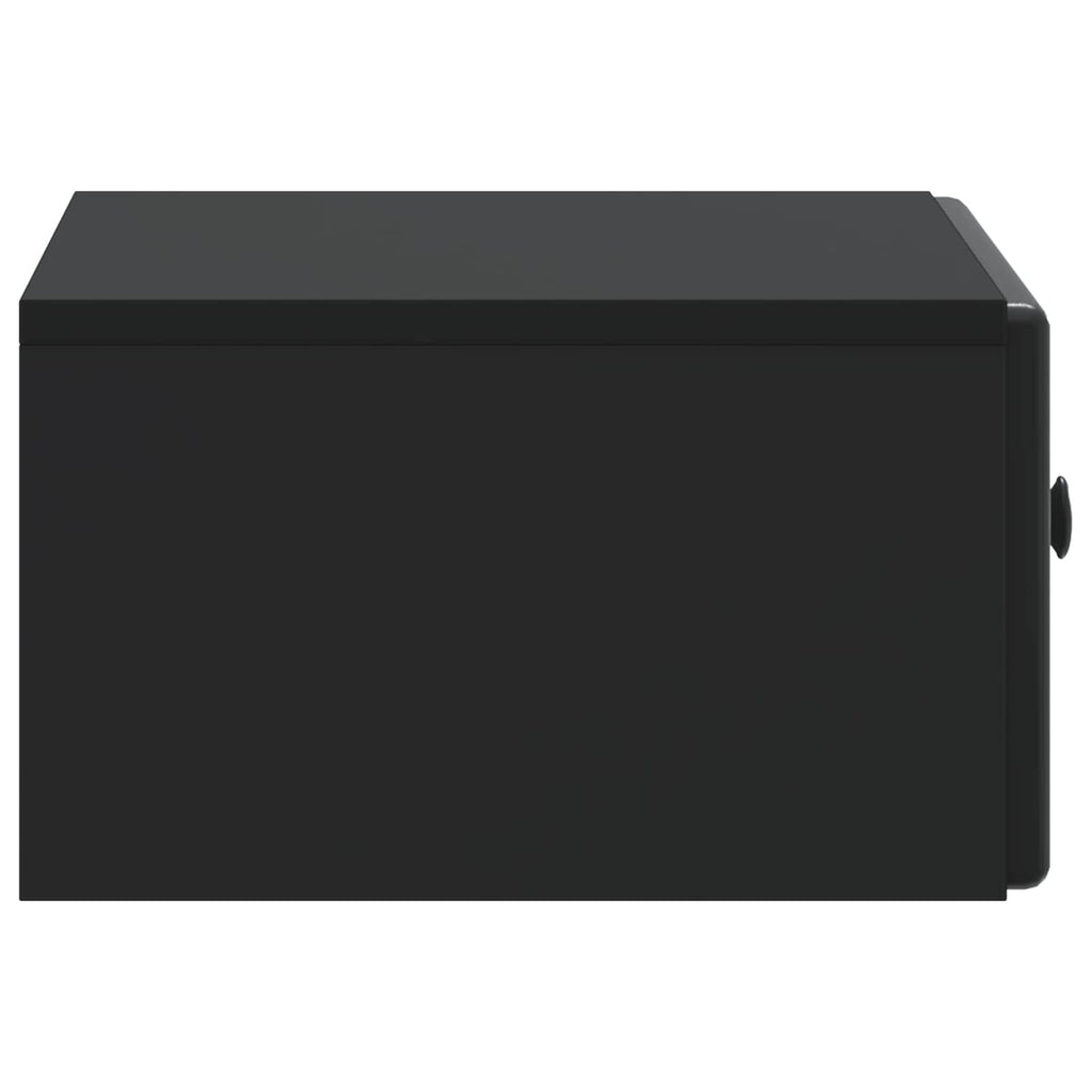 Wandmontierter Nachttisch 2 pcs Schwarz 49 x 34,5 x 20 cm