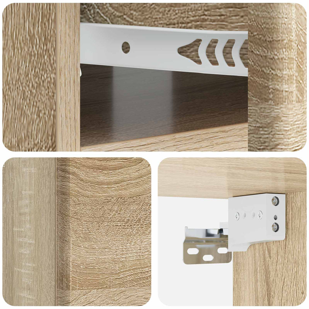 Wandmontierter Nachttisch Sonoma-Eiche 49 x 34,5 x 20 cm