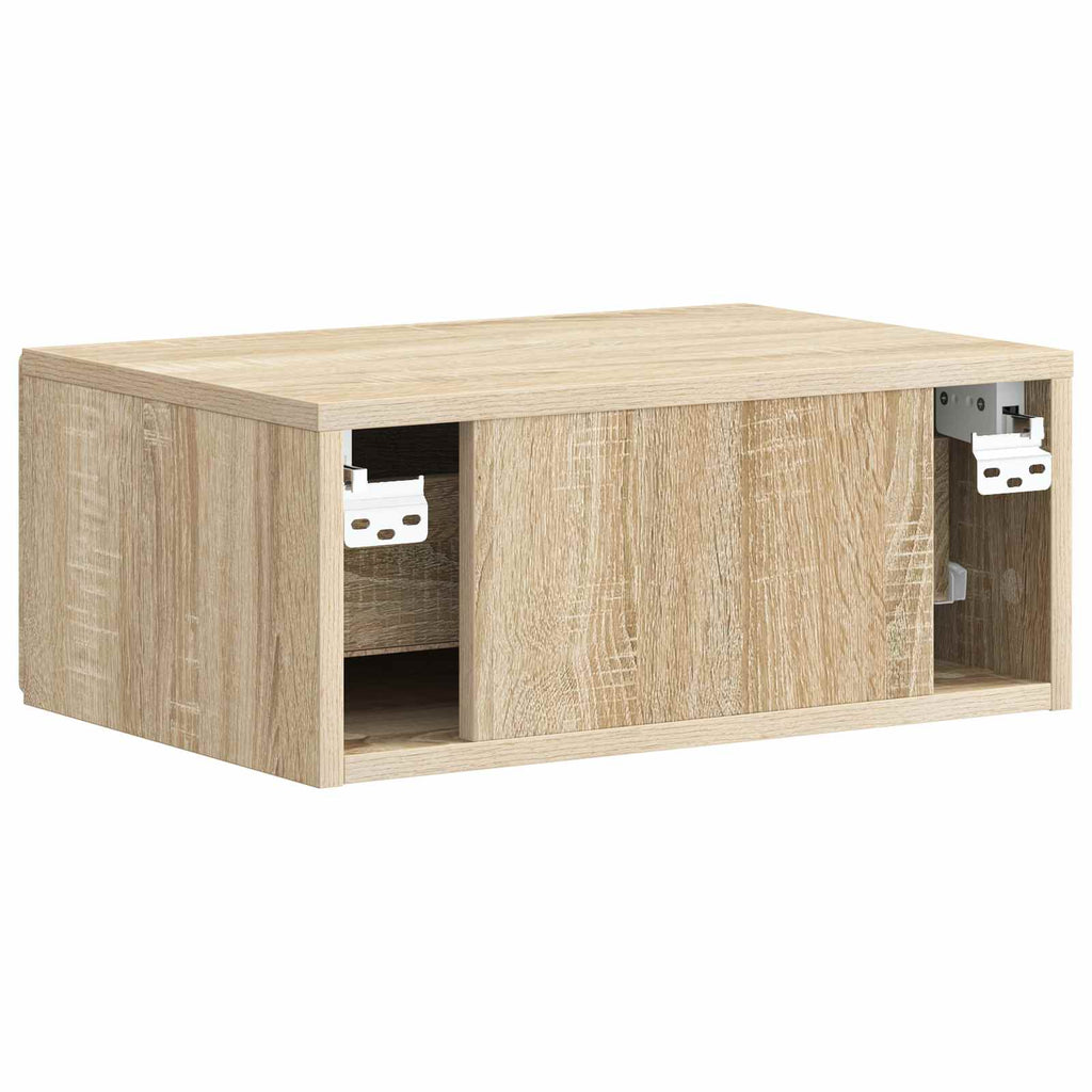 Wandmontierter Nachttisch Sonoma-Eiche 49 x 34,5 x 20 cm