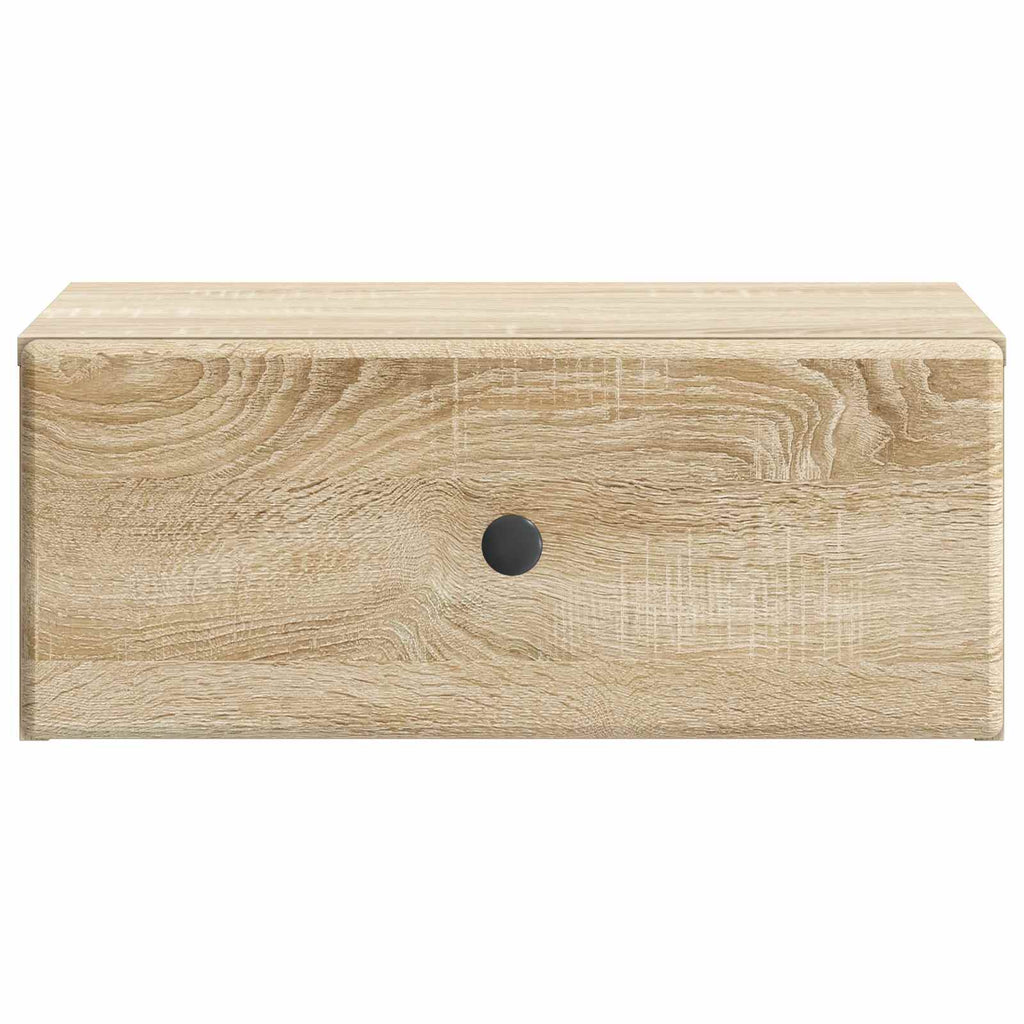 Wandmontierter Nachttisch 2 pcs Sonoma-Eiche 49 x 34,5 x 20 cm