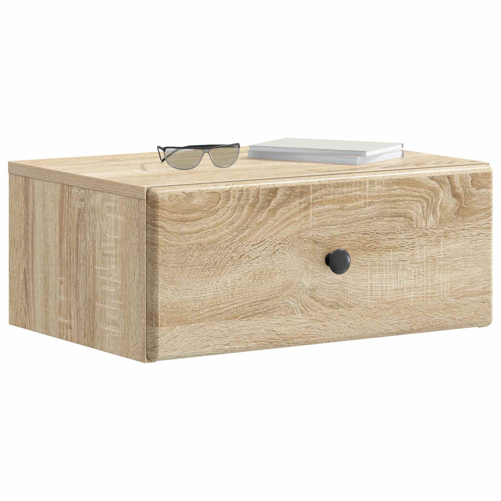Wandmontierter Nachttisch 2 pcs Sonoma-Eiche 49 x 34,5 x 20 cm