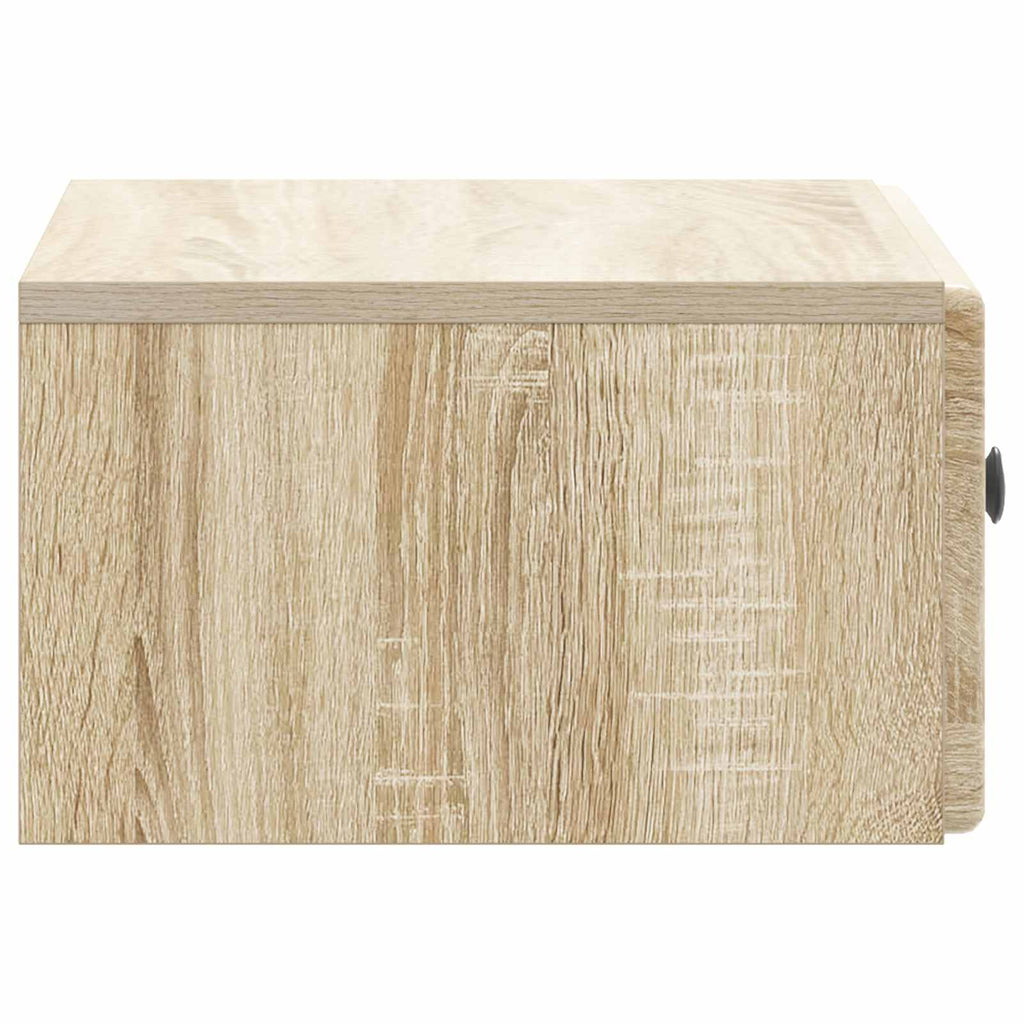 Wandmontierter Nachttisch 2 pcs Sonoma-Eiche 49 x 34,5 x 20 cm