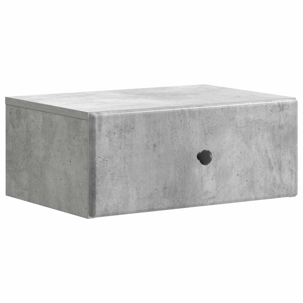 Wandmontierter Nachttisch Betongrau 49 x 34,5 x 20 cm