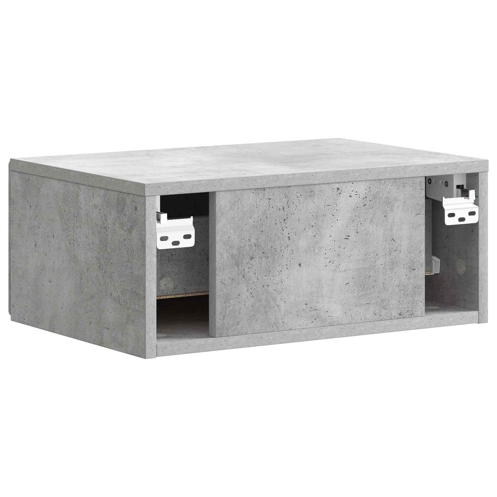 Wandmontierter Nachttisch Betongrau 49 x 34,5 x 20 cm