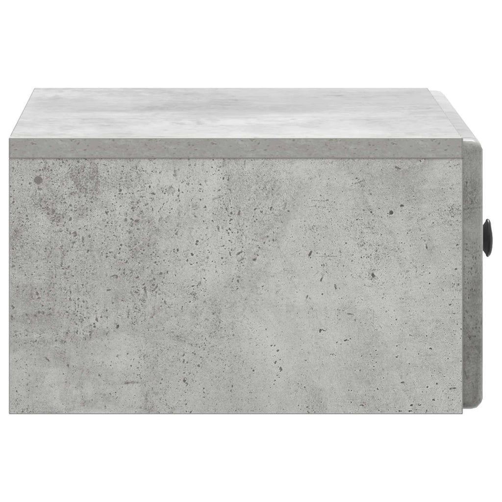 Wandmontierter Nachttisch Betongrau 49 x 34,5 x 20 cm