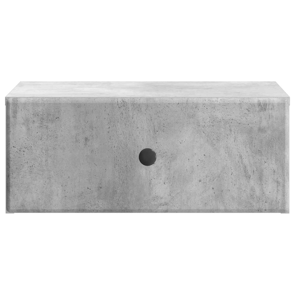 Wandmontierter Nachttisch 2 pcs Betongrau 49 x 34,5 x 20 cm
