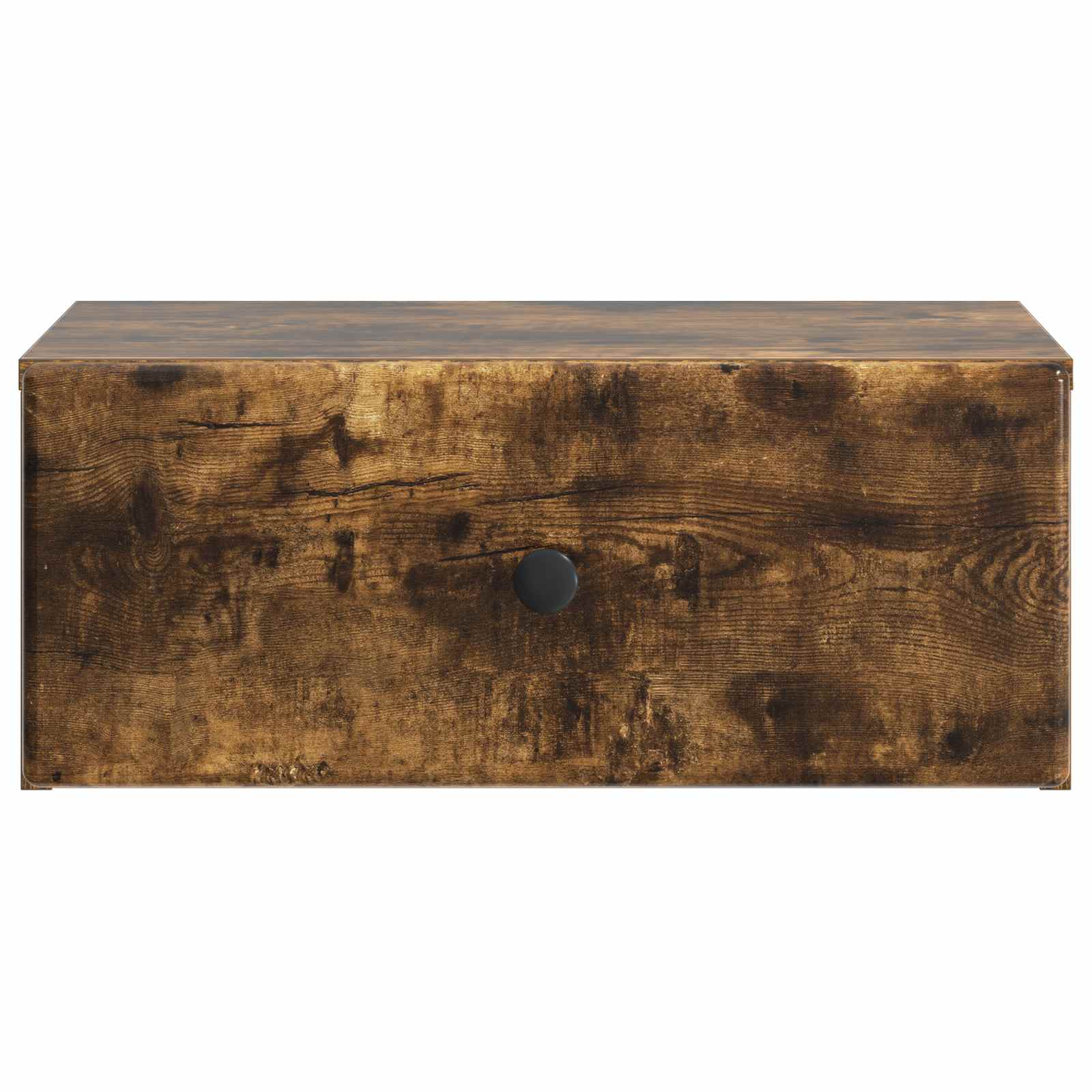 Wandmontierter Nachttisch 2 pcs Geräucherte Eiche Holzwerkstoff