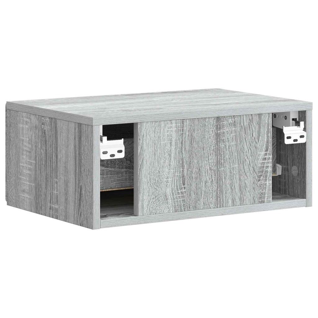 Wandmontierter Nachttisch Graues Sonoma 49 x 34,5 x 20 cm