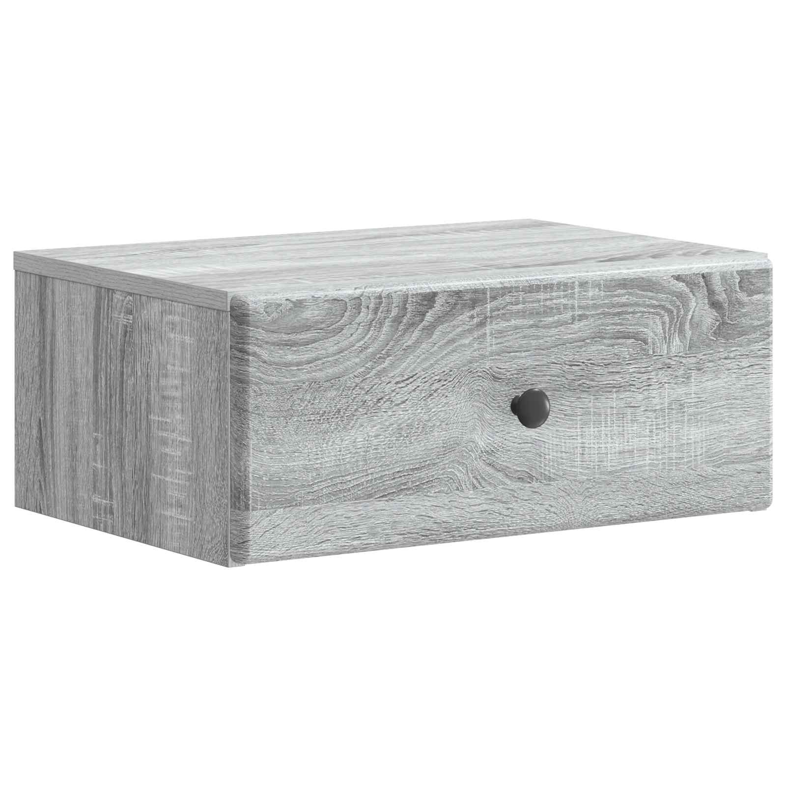 Wandmontierter Nachttisch 2 pcs Graues Sonoma 49 x 34,5 x 20 cm
