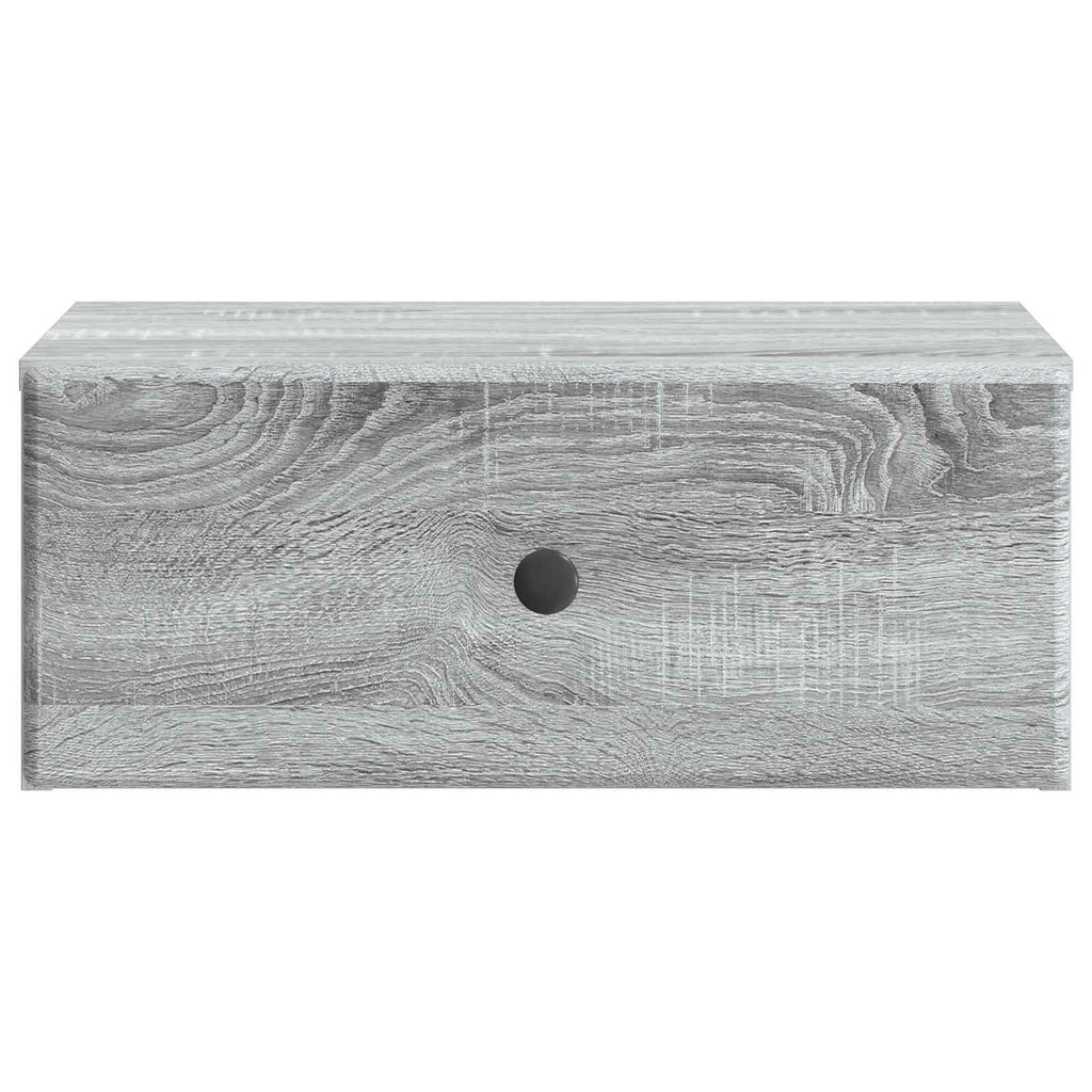 Wandmontierter Nachttisch 2 pcs Graues Sonoma 49 x 34,5 x 20 cm