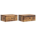 Wandmontierter Nachttisch 2 pcs Altholz 49 x 34,5 x 20 cm