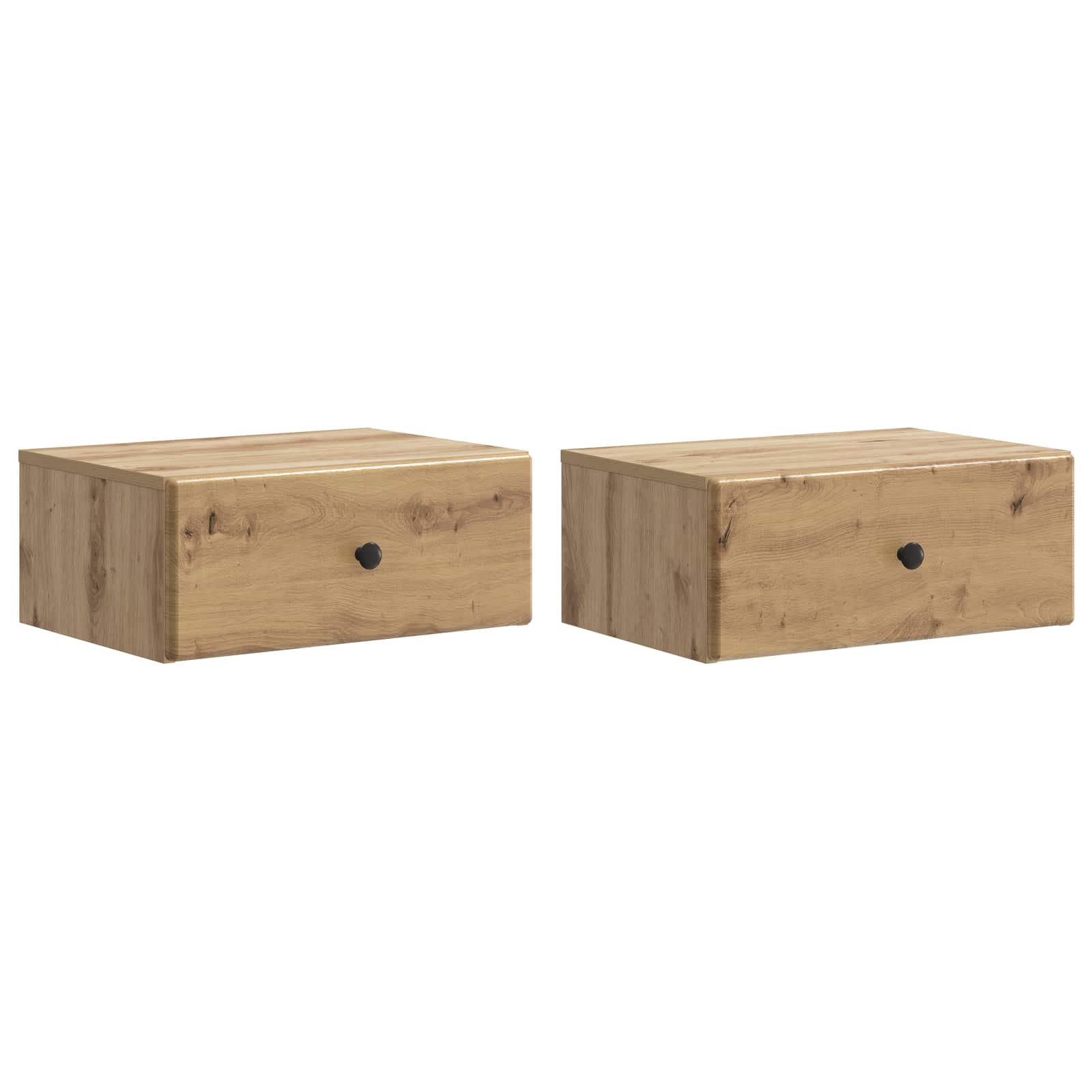 Wandmontierter Nachttisch 2 pcs Artisan-Eiche 49 x 34,5 x 20 cm
